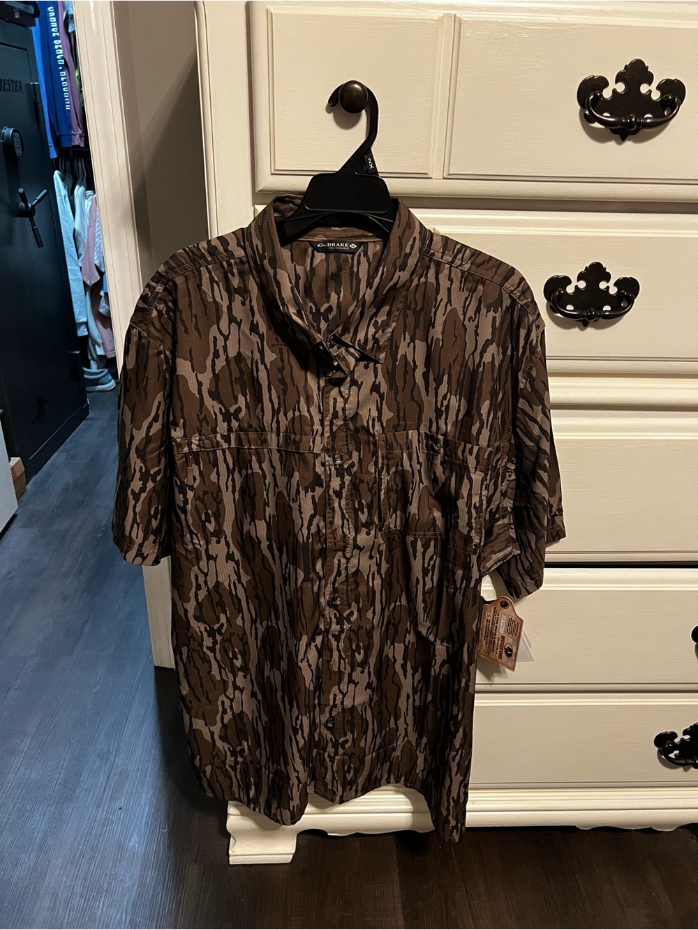 Drake Mossy Oak Bottomland Short-Sleeve Button-Down Shirt